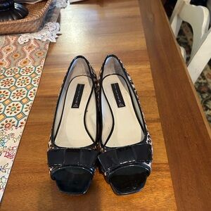Steven By Steve Madden Black and Leopard Flats